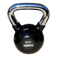 ГИРЯ ОБРЕЗИНЕННАЯ С ХРОМИРОВАННОЙ РУЧКОЙ PROFI-FIT, 6 КГ